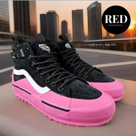 VANS SK8 Hi Dip MTE-2 Hiking Boots Shoes Pink Black Suede - Women's Size 8 - Picture 3 of 16